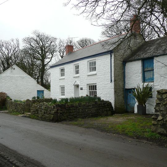 Vellenewson Farmhouse, Adjoining Outbuildings And Garden Walls To The Front