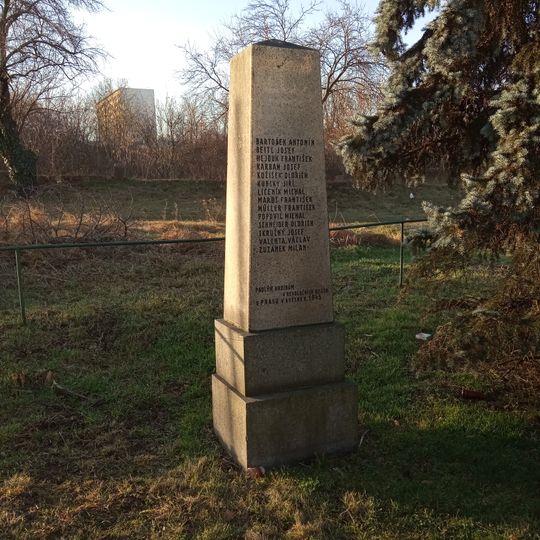 Memorial to Prague uprising victims in Habrová street