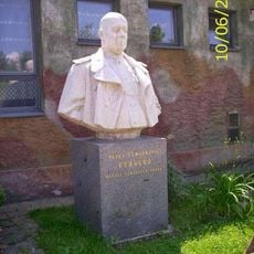 Socha maršála Rybalka v muzeu v Rokycanech