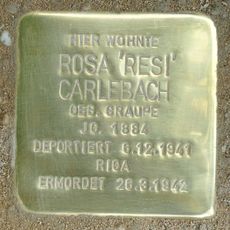 Stolperstein à la mémoire de Rosa Carlebach