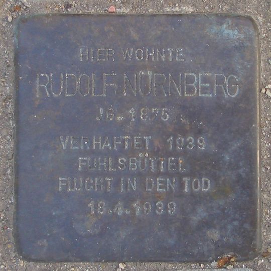 Stolperstein à la mémoire de Rudolf Nürnberg