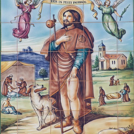 Ceramic panel of Saint Roch