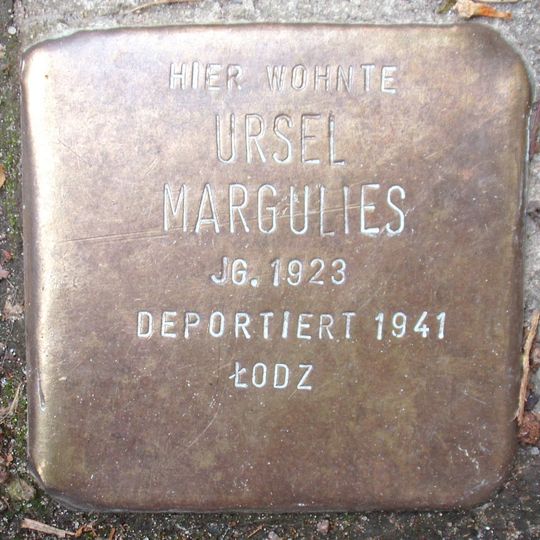 Stolperstein dedicated to Ursel Margulies