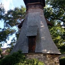 Bell tower at Saint Ludmila church in Mělník