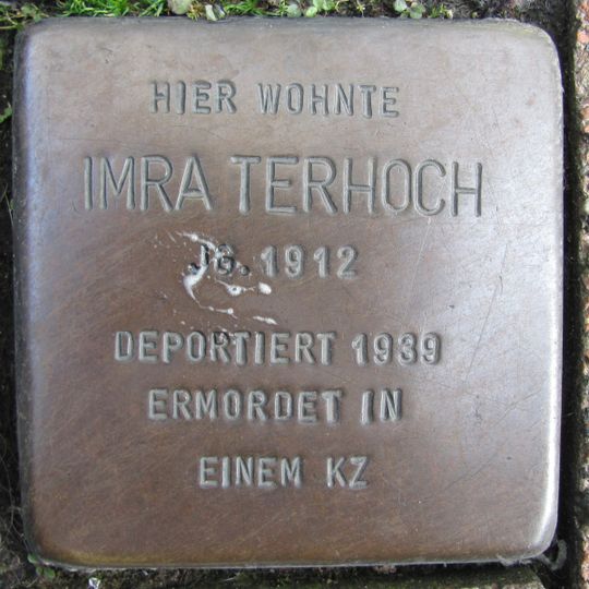 Stolperstein dedicated to Irma Terhoch