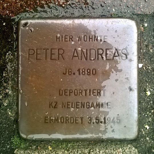 Stolperstein à la mémoire de Peter Andreas