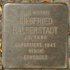 Stolperstein dedicated to Siegfried Halberstadt