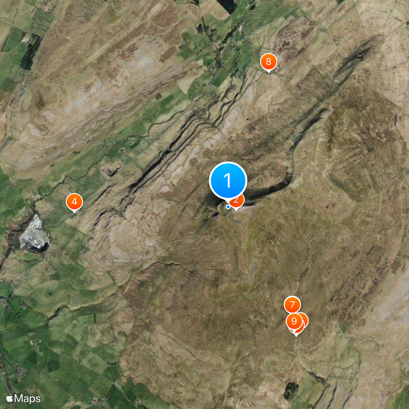 Yorkshire Three Peaks Map