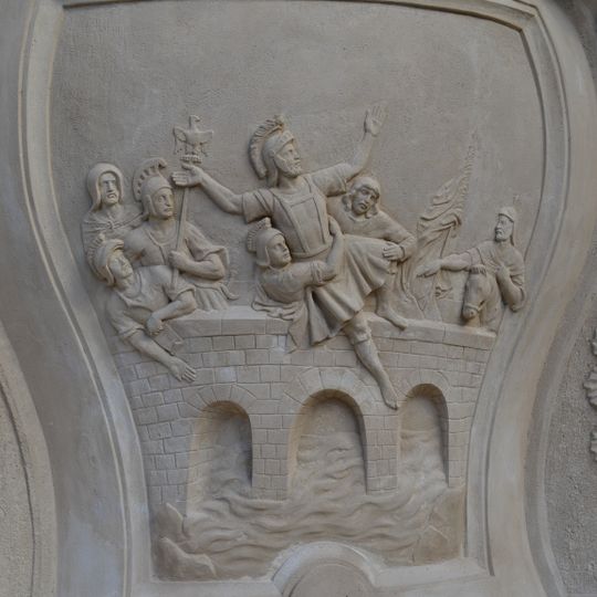 Súsošie sv. Floriána, reliéf figurálny I.