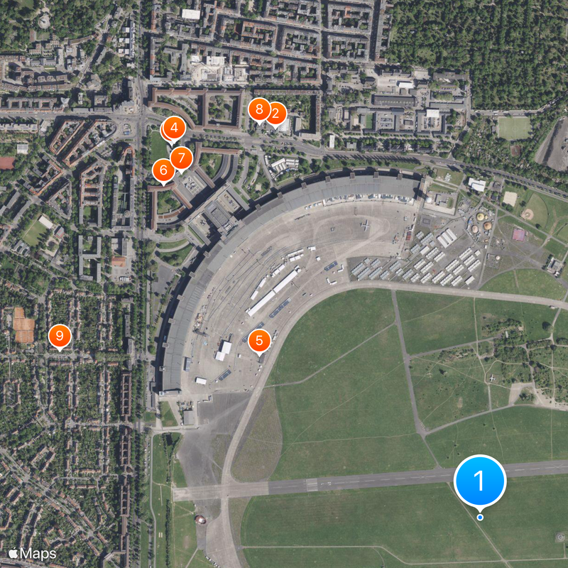 Aéroport de Berlin-Tempelhof Carte