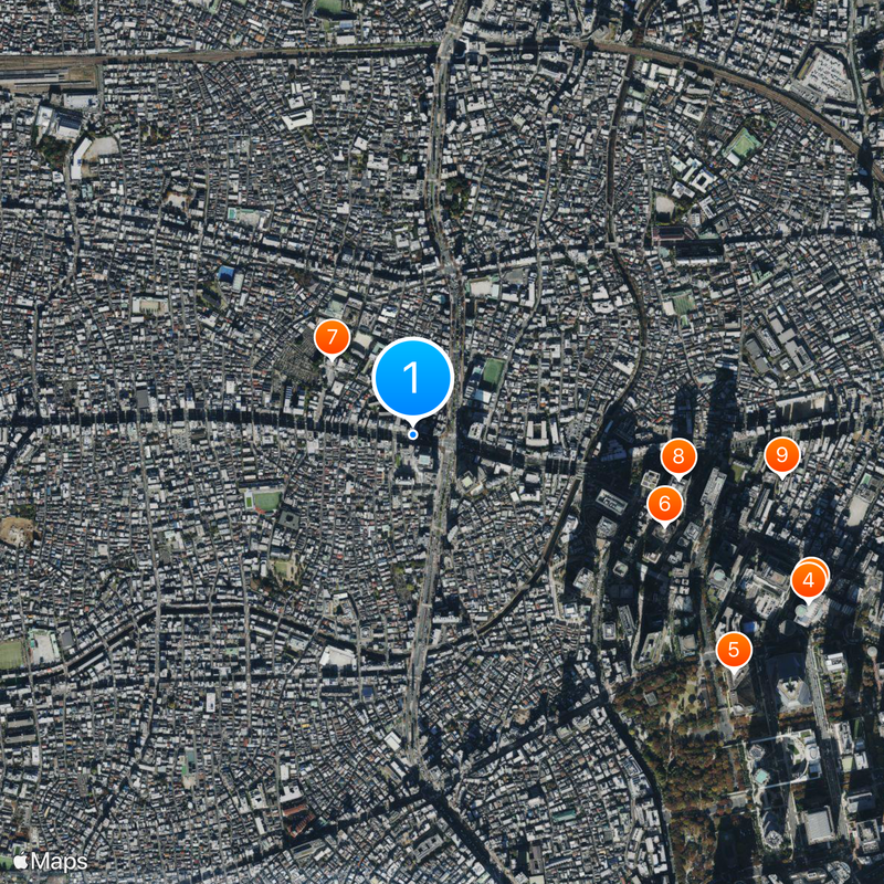 Nakano-sakaue Station Map