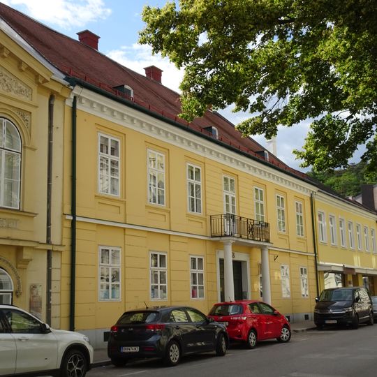 Anlage Wohnhaus, ehem. Palais Wallis mit Gartenpavillon