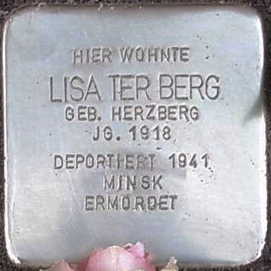 Stolperstein dedicated to Lisa ter Berg