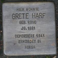 Stolperstein en memoria de Grete Harf