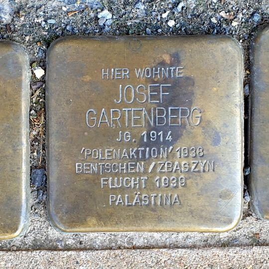 Stolperstein à la mémoire de Isaak  Gartenberg