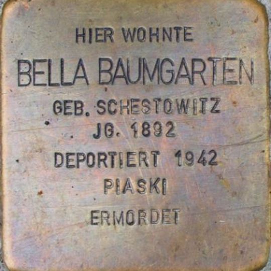 Stolperstein à la mémoire de Bella Baumgarten