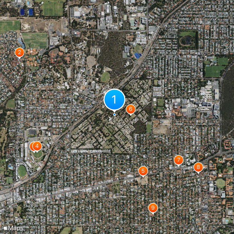 Karrakatta Cemetery Map