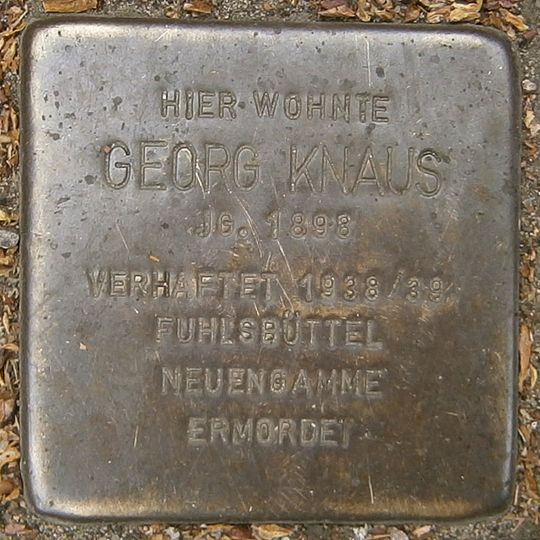 Stolperstein dedicated to Georg Knaus