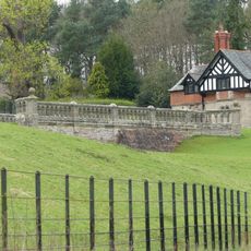 Causeway carrying Eccleston Approach Drive, south of Eccleston Lodge