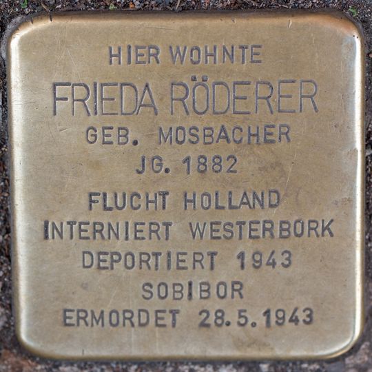 Stolperstein à la mémoire de Frieda Röderer