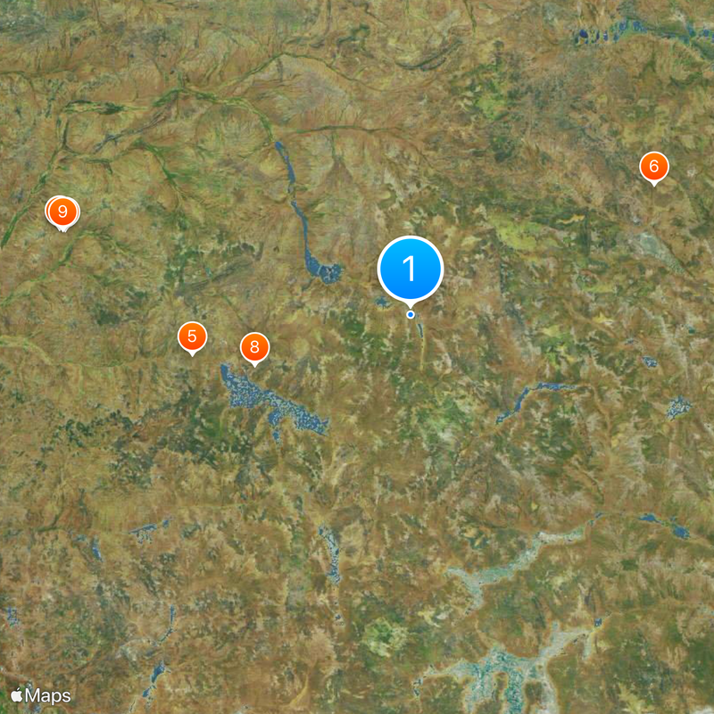 Yarrabubba crater Kaart