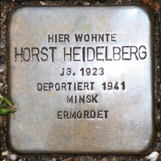 Stolperstein en memoria de Horst Heidelberg