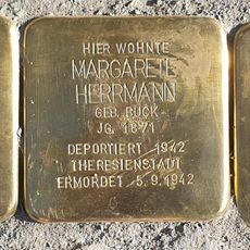 Stolperstein en memoria de Margarete Herrmann
