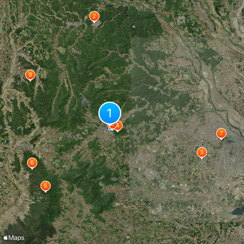 Kasama Inari Shrine Mappa