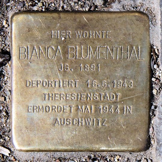 Stolperstein dedicated to Bianca Blumenthal