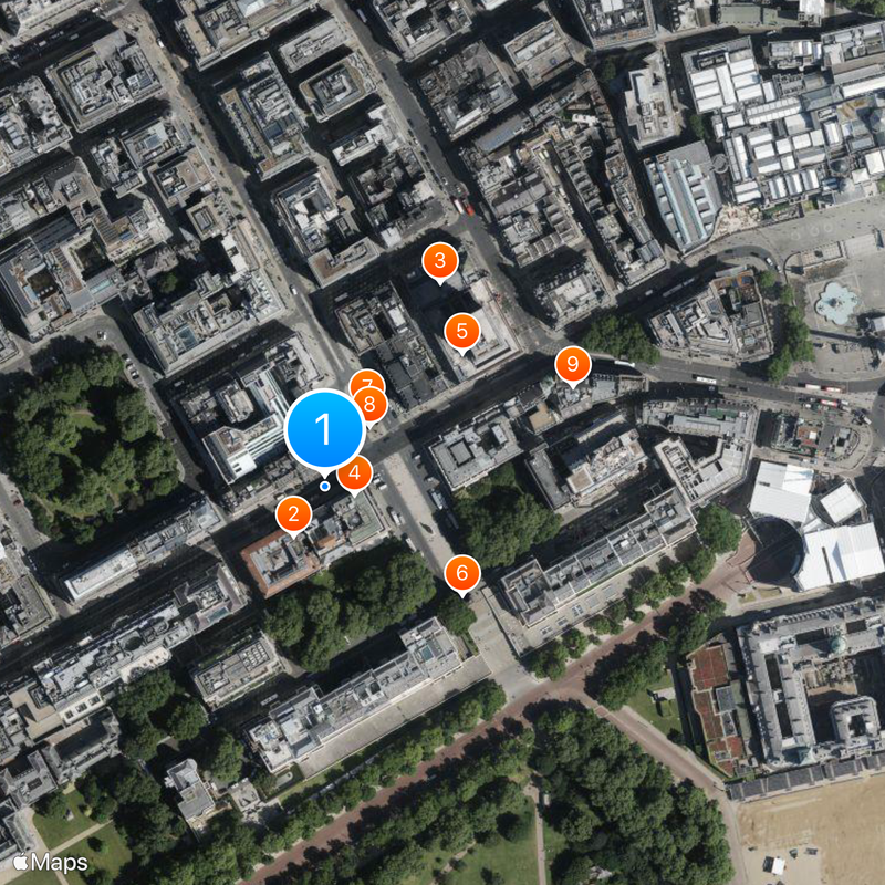 Pall Mall Map