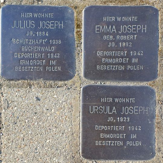 Stolperstein dedicated to Ursula Judith Joseph
