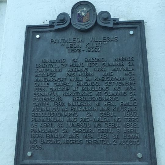 Pantaleon Villegas “Leon Kilat” historical marker