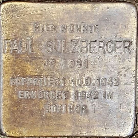 Stolperstein en memoria de Paul Sulzberger