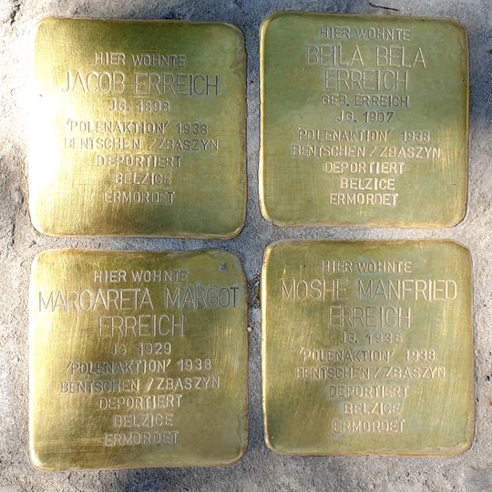 Stolperstein en memoria de Jacob Erreich