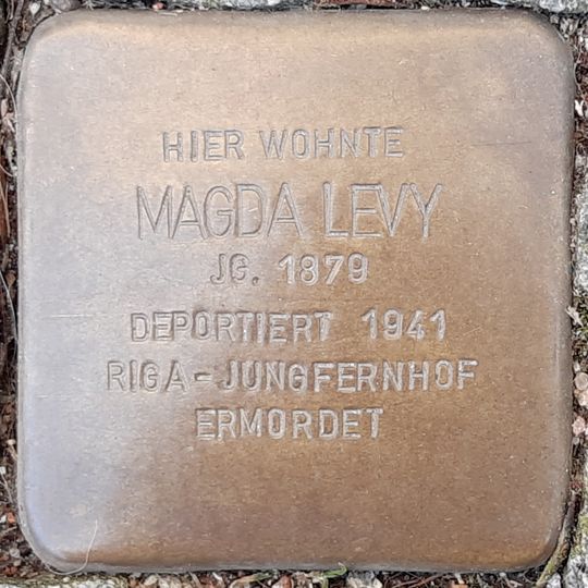 Stolperstein à la mémoire de Madga Levy
