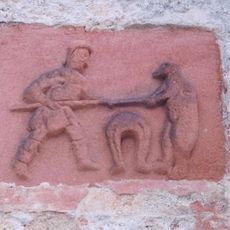 Relief with village emblem in Dolní Lánov