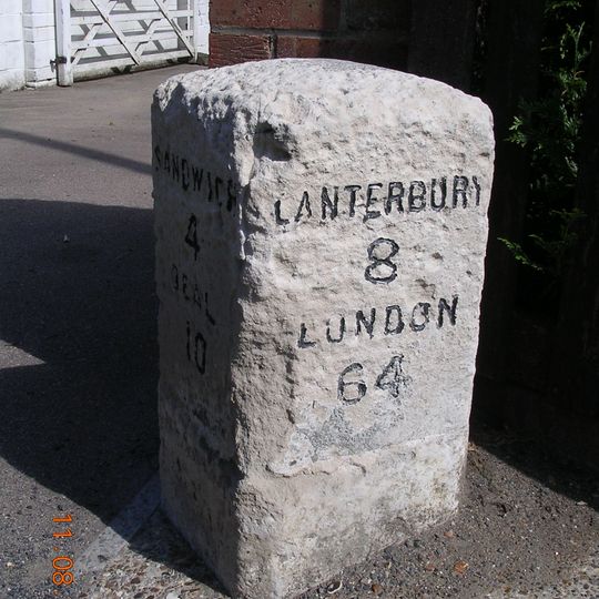 Milestone, Shatterling, nr the Frog & Orange restaurant, by Milestone Cottage