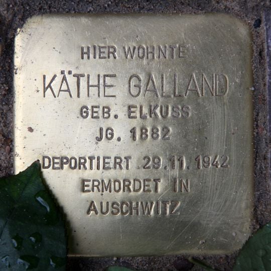 Stolperstein dedicated to Käthe Galland