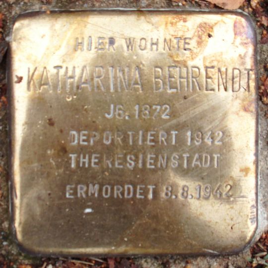 Stolperstein à la mémoire de Katharina Behrendt