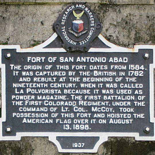Fort of San Antonio Abad historical marker