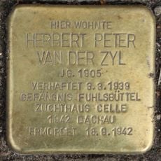 Stolperstein à la mémoire de Herbert Peter van der Zyl