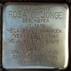 Stolperstein dedicated to Rosa de Jonge