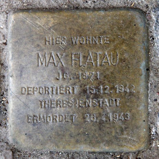 Stolperstein en memoria de Max Flatau