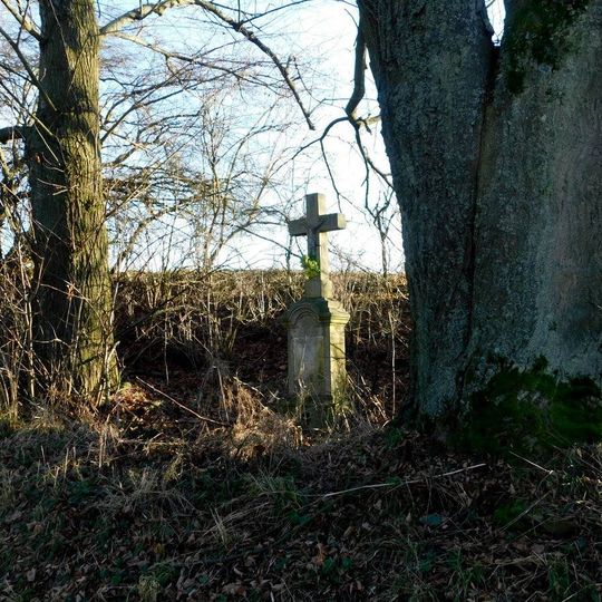 Kříž u silnice nedaleko Nového rybníka severně od Nového Rychnova