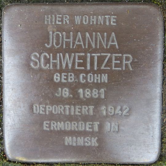 Stolperstein en memoria de Johanna Schweitzer