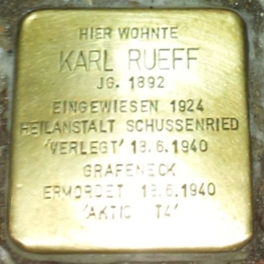 Stolperstein en memoria de Karl Hermann Rueff