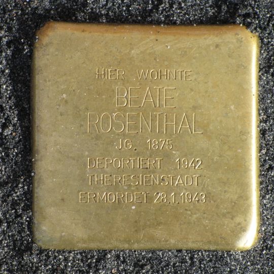 Stolperstein à la mémoire de Beate Rosenthal