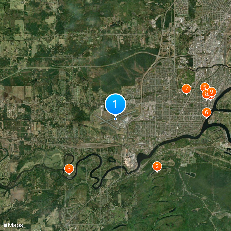 Thunder Bay International Airport Map