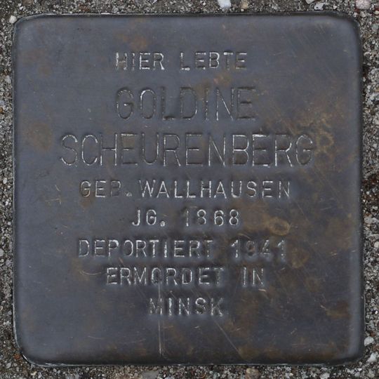 Stolperstein en memoria de Goldine Scheurenberg