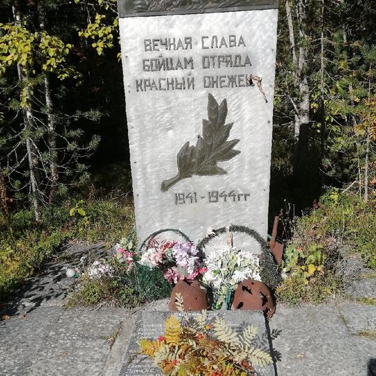 Братская могила 19 партизан отряда "Красный Онежец", погибших в борьбе с фашистскими захватчиками